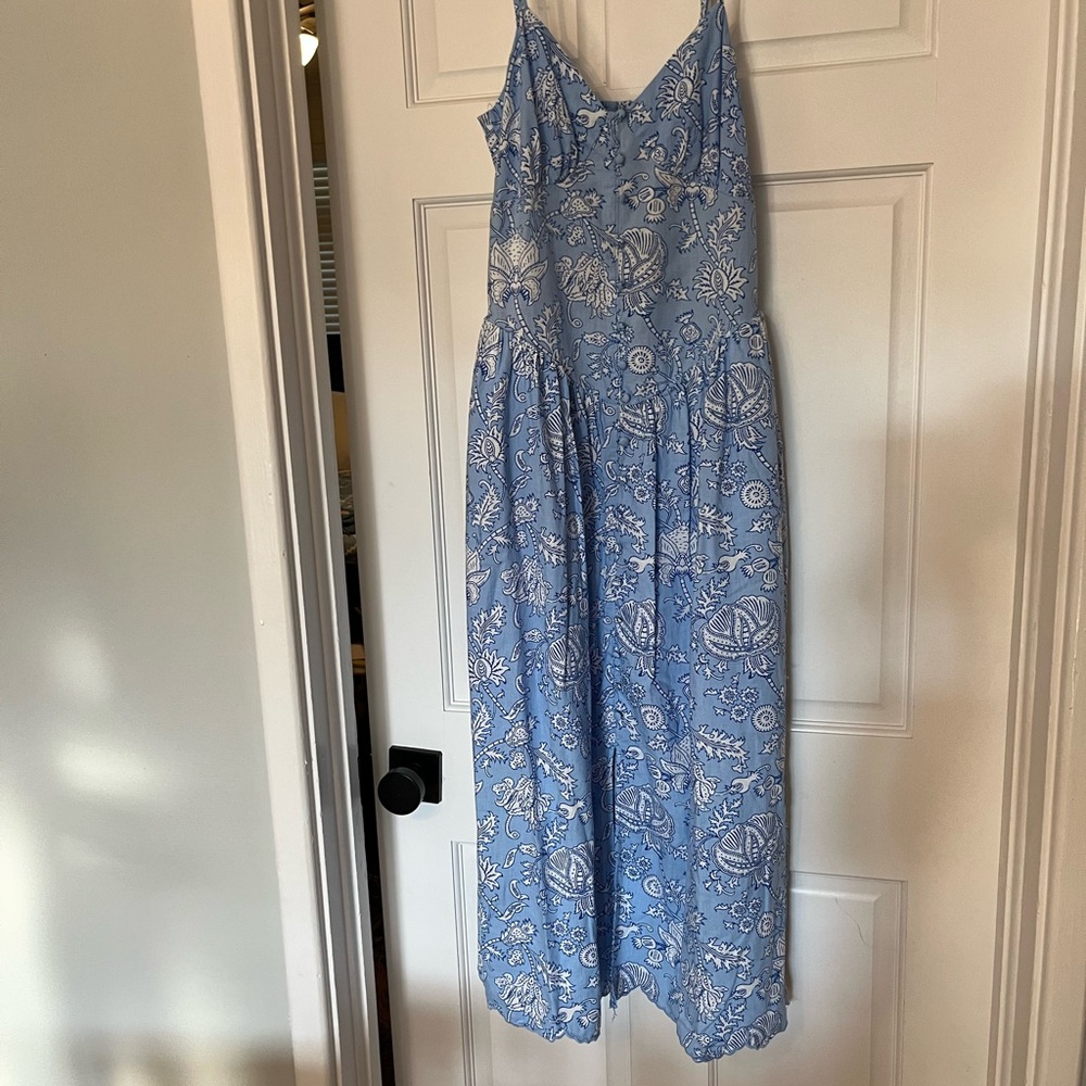 Roller Rabbit x Target Women’s Floral Vines Drop Waist Midi A-line Dress - Picture 2 of 5